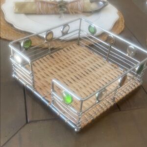 Gorgeous and unique wire basket/napkin holder